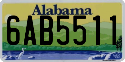 AL license plate 6AB5511