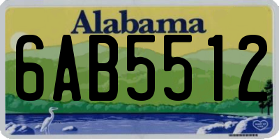 AL license plate 6AB5512