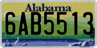 AL license plate 6AB5513