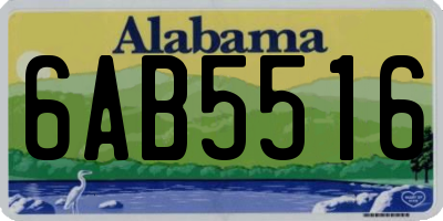 AL license plate 6AB5516