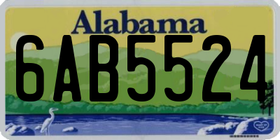 AL license plate 6AB5524