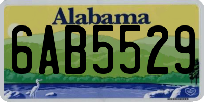 AL license plate 6AB5529
