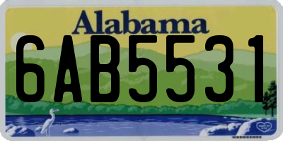 AL license plate 6AB5531