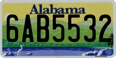 AL license plate 6AB5532