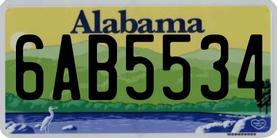AL license plate 6AB5534