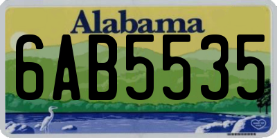 AL license plate 6AB5535