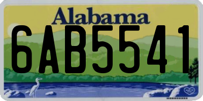AL license plate 6AB5541