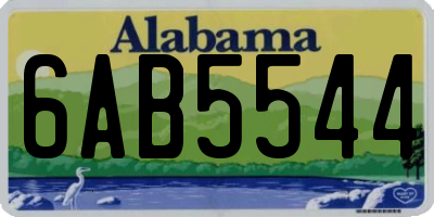 AL license plate 6AB5544