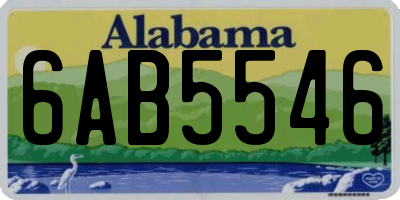 AL license plate 6AB5546