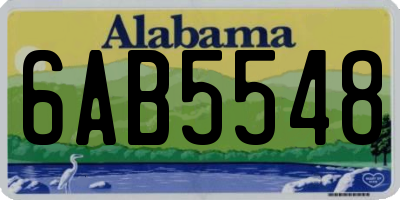 AL license plate 6AB5548