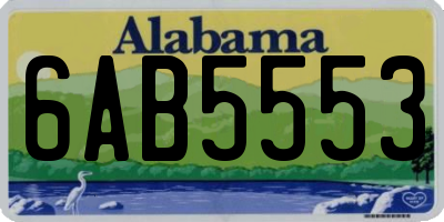 AL license plate 6AB5553
