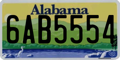AL license plate 6AB5554