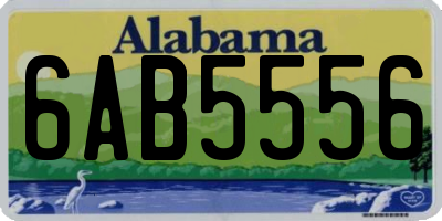 AL license plate 6AB5556
