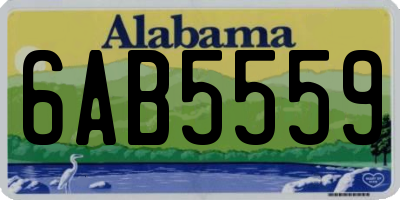 AL license plate 6AB5559