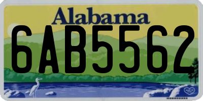 AL license plate 6AB5562