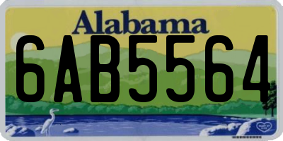 AL license plate 6AB5564