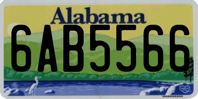 AL license plate 6AB5566