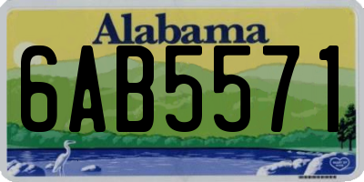AL license plate 6AB5571