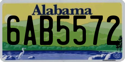 AL license plate 6AB5572