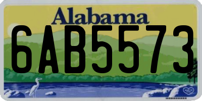 AL license plate 6AB5573