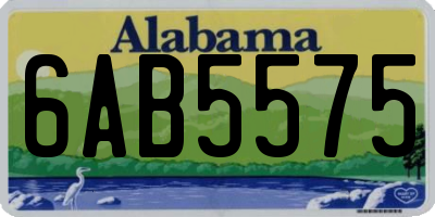 AL license plate 6AB5575