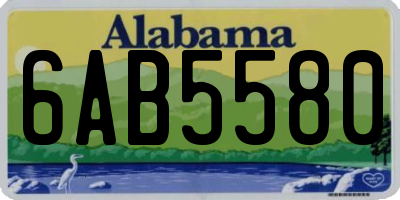AL license plate 6AB5580