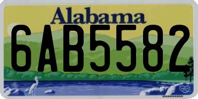 AL license plate 6AB5582