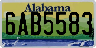 AL license plate 6AB5583