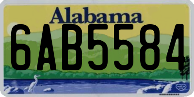 AL license plate 6AB5584