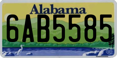 AL license plate 6AB5585