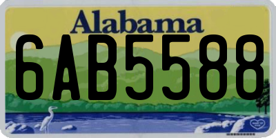 AL license plate 6AB5588