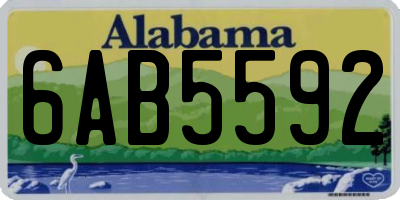AL license plate 6AB5592