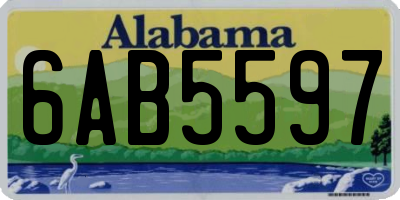AL license plate 6AB5597