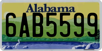 AL license plate 6AB5599