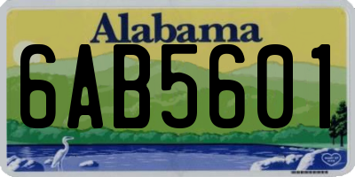 AL license plate 6AB5601
