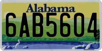 AL license plate 6AB5604
