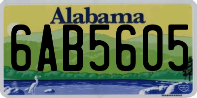 AL license plate 6AB5605