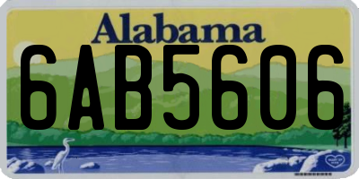 AL license plate 6AB5606