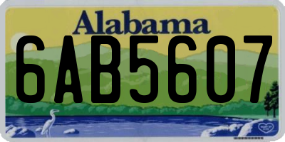 AL license plate 6AB5607