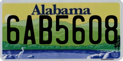 AL license plate 6AB5608