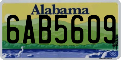 AL license plate 6AB5609