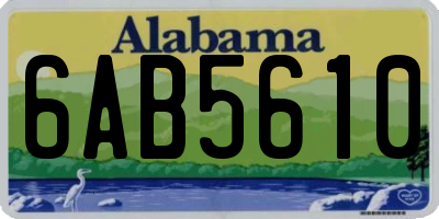 AL license plate 6AB5610