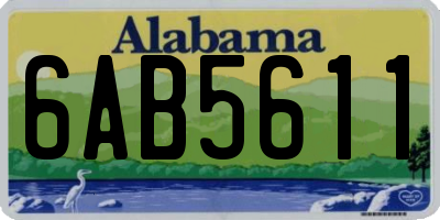 AL license plate 6AB5611