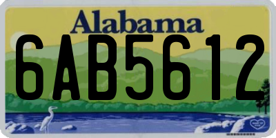 AL license plate 6AB5612