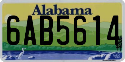 AL license plate 6AB5614