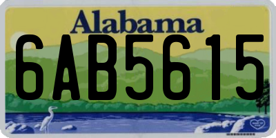 AL license plate 6AB5615