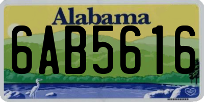 AL license plate 6AB5616