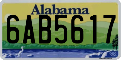 AL license plate 6AB5617