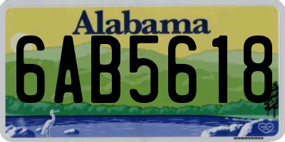 AL license plate 6AB5618