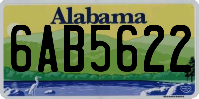 AL license plate 6AB5622